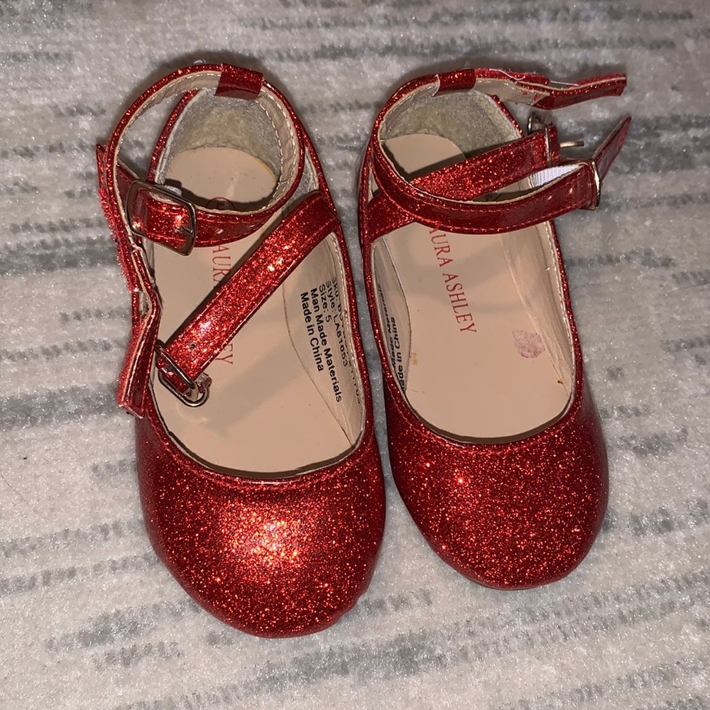 Laura Ashley red flats size 5